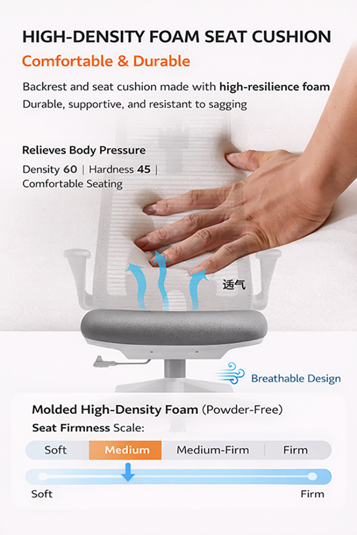 Ergonomic Mesh Office Chair with Adjustable Headrest & Lumbar Support