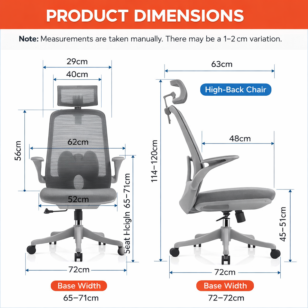 Ergonomic Mesh Office Chair with Adjustable Headrest & Lumbar Support