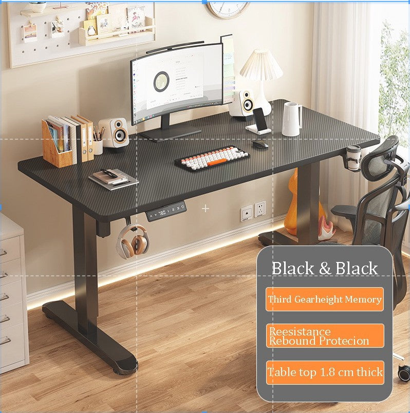 👉Free Installation👈 Electric Adjustable Standing Desk (18mm) – MDF Laminated Board Height Adjustable Table (White / Black / Oak / Walnut) | Multiple Sizes