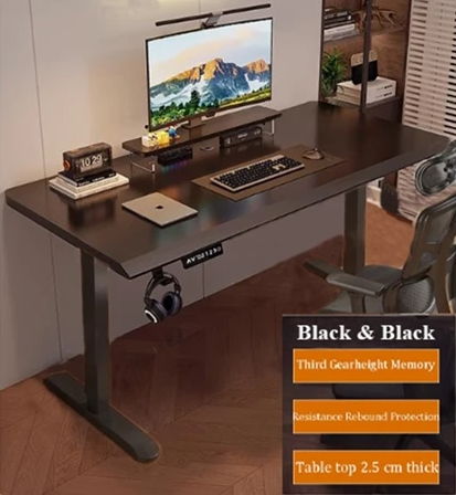👉Free Installation👈 Electric Adjustable Standing Desk (25mm) – MDF Laminated Board Height Adjustable Table (White / Black / Oak / Walnut) | Multiple Sizes