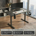👉Free Installation👈Smart Gaming Table | Electric Adjustable Height Desk | Carbon Fibre Tabletop | Computer Desk - Curved front edge – more comfortable for arms
