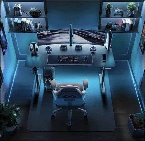 👉Free Installation👈Smart Gaming Table | Electric Adjustable Height Desk | Carbon Fibre Tabletop | Computer Desk - Curved front edge – more comfortable for arms