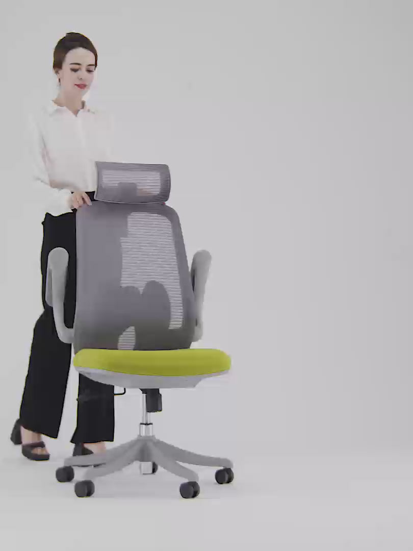Ergonomic Mesh Office Chair with Adjustable Headrest & Lumbar Support